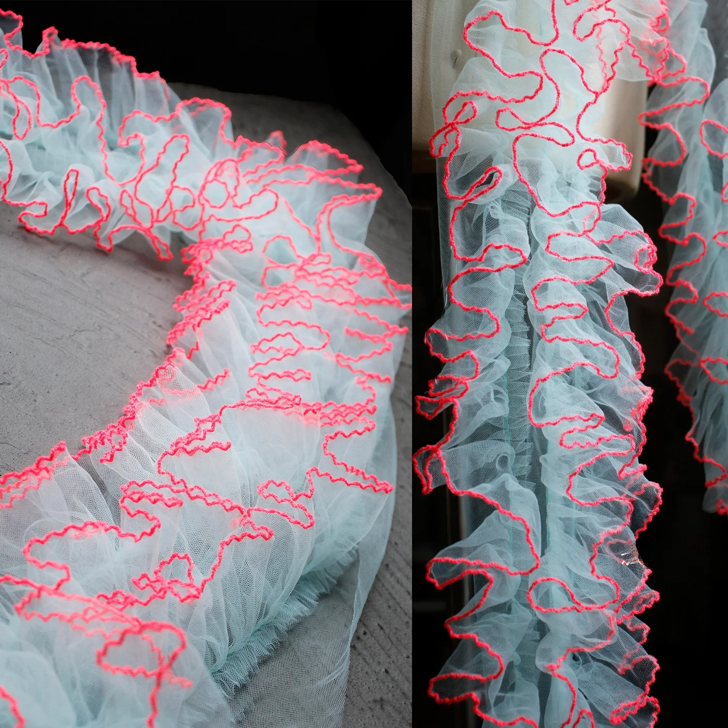 Retro Style Coral Reef Sweet Handmade DIY Decorative Lace Trim Netting Skin-friendly Clothing Design Auxiliary Material