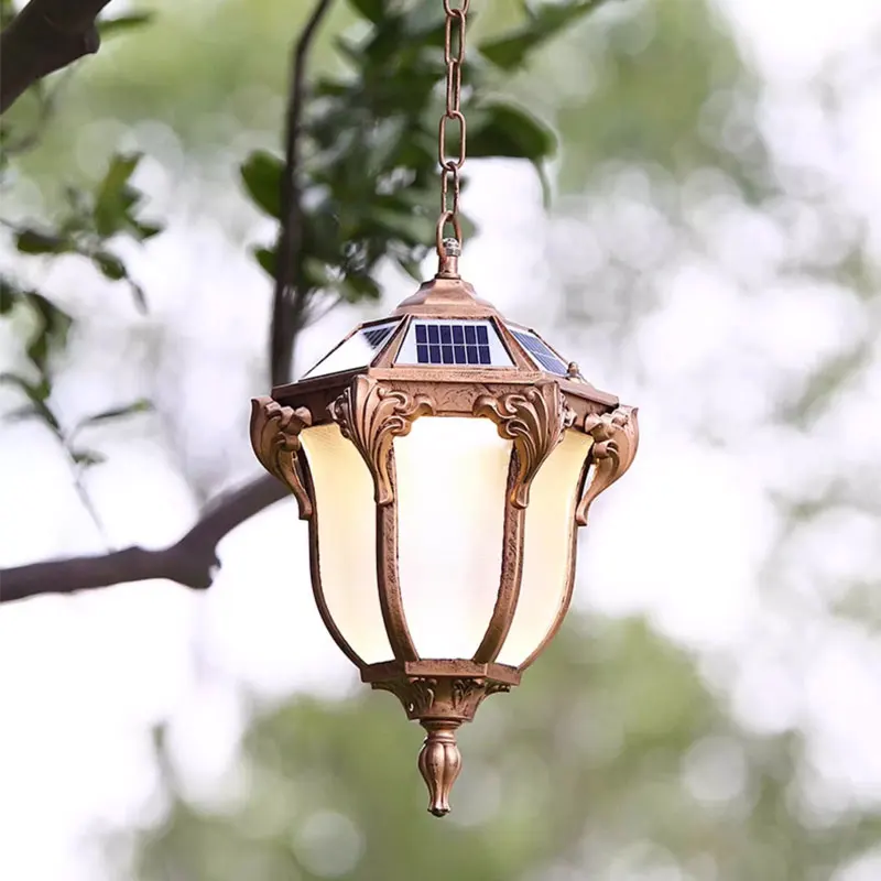 

Подвесной светильник на солнечной энергии, наружный водонепроницаемый европейский ретро-корридор, павильон во дворе, стеклянная солнечная комната, карниз коридора