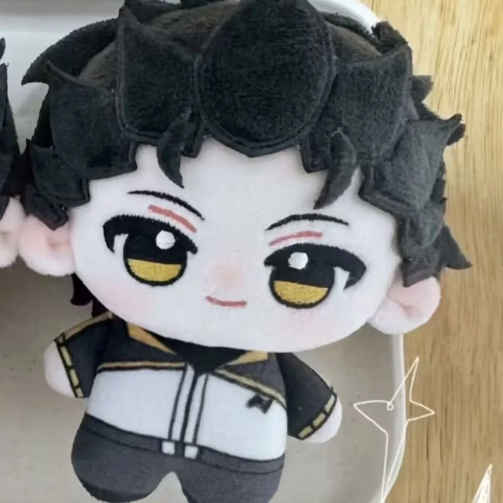 10cm Anime Re Zero Cosplay Natsuki Subaru Plush Doll Black Hair Printed Natsuki Stuffed Plush Toy Keychain Dolls Collect Gift