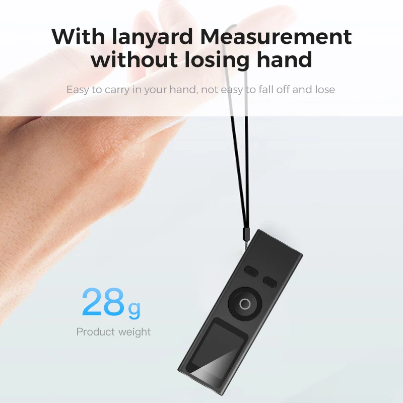 جهاز قياس ليزر للجيب الداخلي الرقمي الذكي عالي الدقة بطول 30 مترًا مع إضاءة خلفية LCD #5