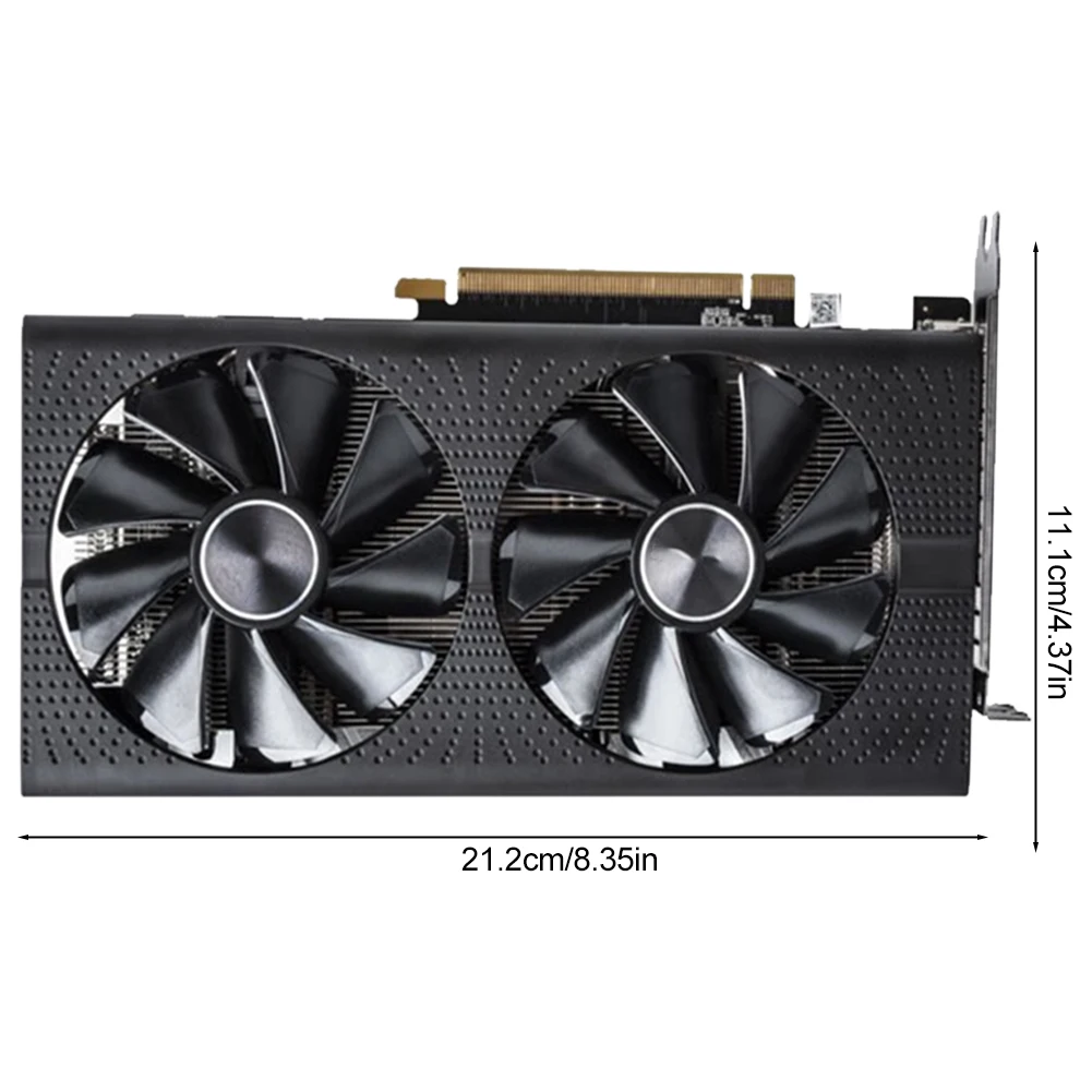 Placa gráfica de computador com ventilador duplo, Portas HD DVI e DP para PC, RX 580, 8GB, 256Bit, GDDR5, placa de vídeo, PCI-E 3.0, 0x16