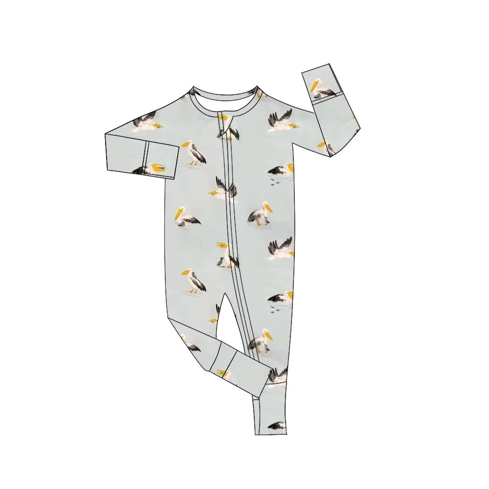 Barboteuse à manches longues avec impression de dessin animé pour enfants, vêtements pour bébés, boutique pour garçons et filles, vente en gros