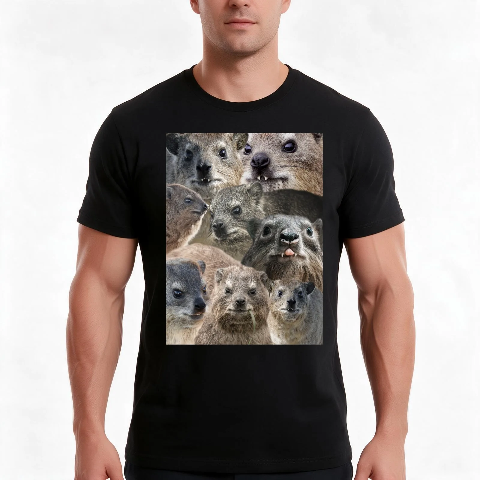 A LOT of Rock Hyrax here T-Shirt Summer Casual Cotton Tee Oversized Streetwear Tops Vintage Graphic Print Unisex Men Women