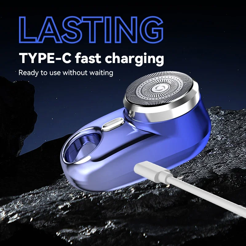 ماكينة حلاقة كهربائية صغيرة مع مصباح جو شاشة LED للرجال المحمولة السفر غير مؤلم اللاسلكي الوجه اللحية السكاكين الحلاقة المتقلب