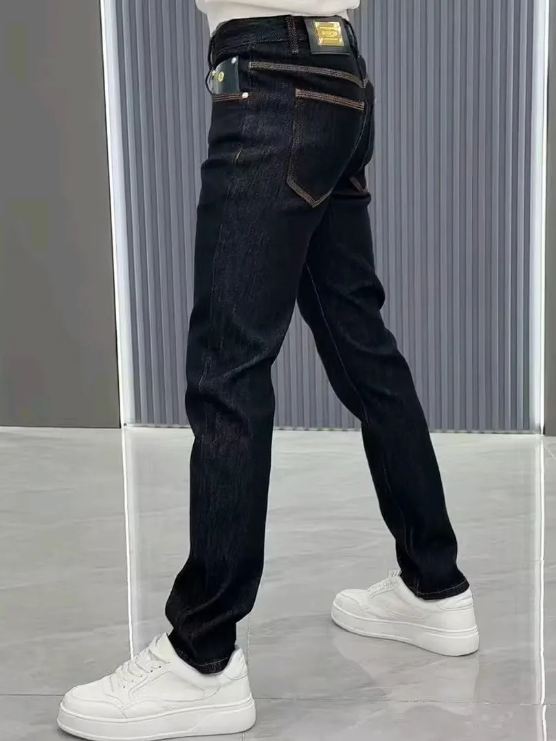 

High Quali Faionable Men's Jeans Spring Autumn New Arrival Sli Trendy Versatile Busin Casual Straight Leg Fit