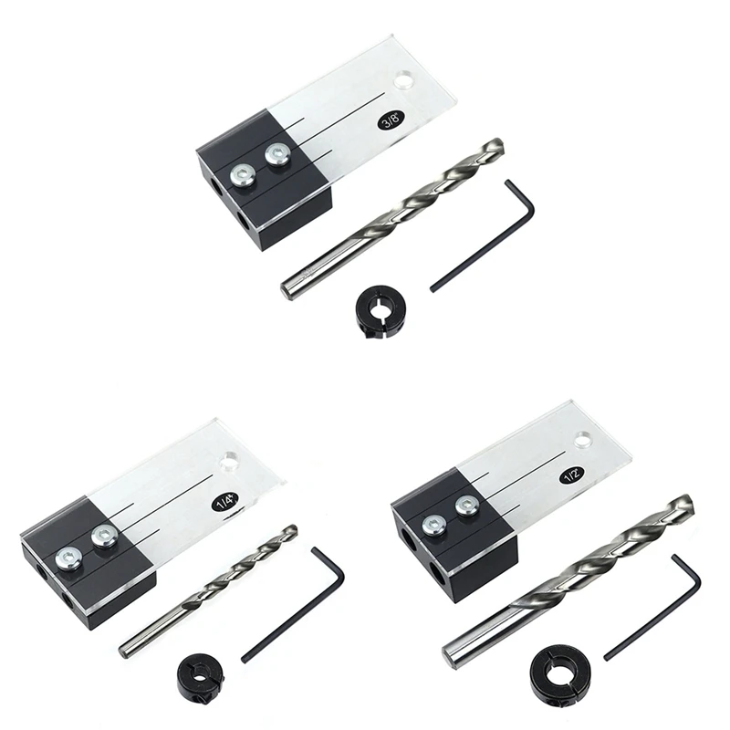 

1Set Woodworking Straight Hole Punching Locator Side Hole Punching Locator DIY Woodworking Tools 1/2Inch