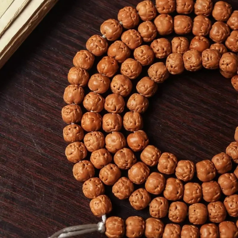 Bracelet Stump Red Skin Buddha Double Pattern Bodhi Prayer Beads