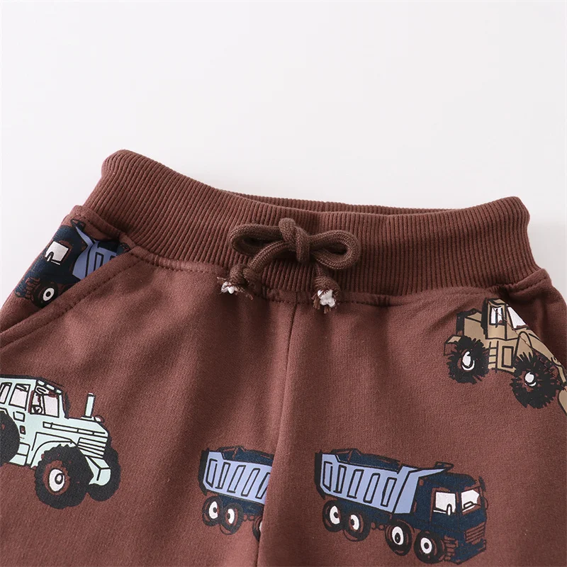 Zeebread  Brand New Arrive Boys Girls Sweatpants Cars Rocets Print Boys Girls Full Length Harm Sport Pockets Kids Trousers Pants