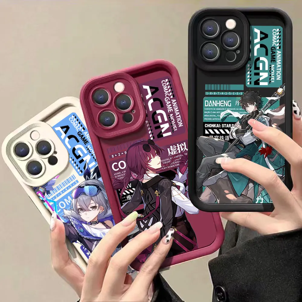 Game Honkai Star Rail Phone Case For Redmi Note 13 12 12S 11 11T 11S 10 9 9S 8 Pro Plus 7 A1 A2 4G 5G Ladder Silicone Cover Case