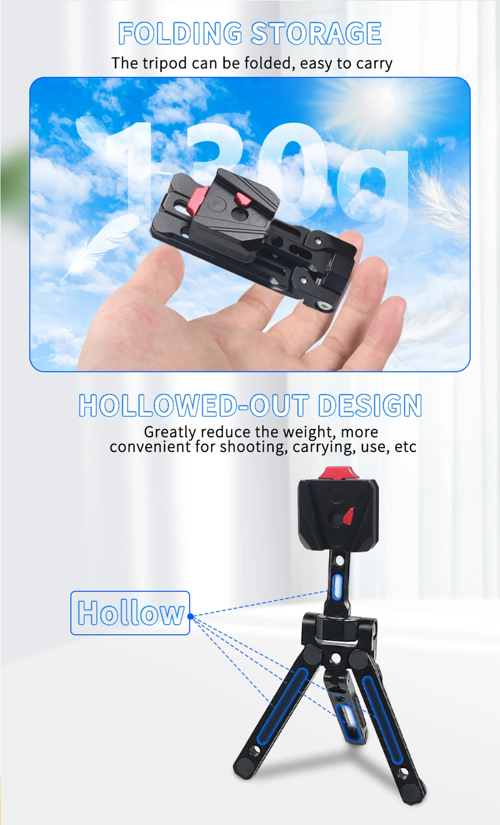 Faltbare V-Lock-Halterung, 360-Grad-verstellbare Mehrzweck-Schnellwechselplatte für ARCA-Stative, Stabilisator, Kamera, V-Mount-Netzteil – Detail 16
