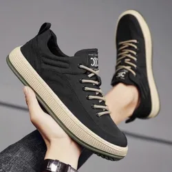 Sneakers uomo nero autunno inverno scarpe vulcanizzate per uomo Casual Board Shoe traspirante Work Trend 2024 Non In pelle In vendita nuovo In