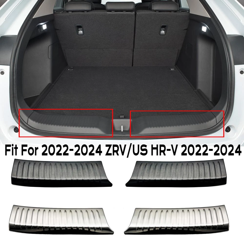 

Fit For Honda ZRV 2022-2024 US HR-V 2022-2024 Rear Bumper Door Sill Scuff Plate Cover Trim Stainless Steel Car styling