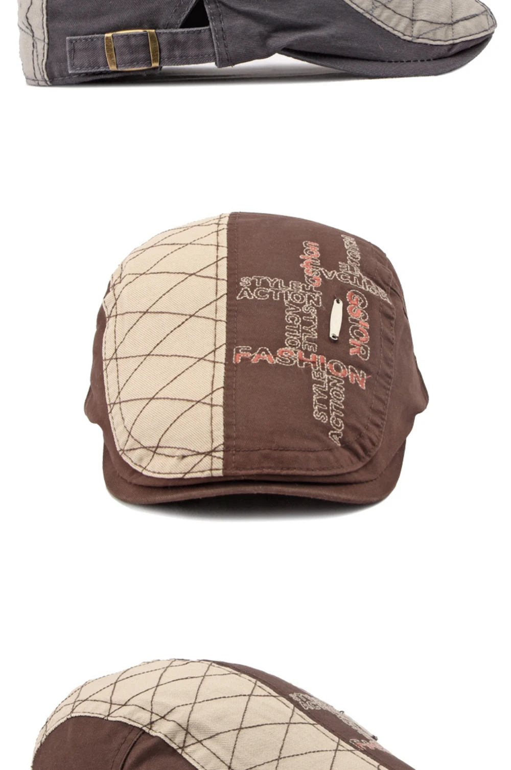 HT4655 Baskenmütze für Herren und Damen, Frühling Sommer Herbst Sonnenkappe, Unisex Ivy Flat Cap, Künstler-Malermütze, 100% Baumwolle Herren-Baskenmütze – Detail 6