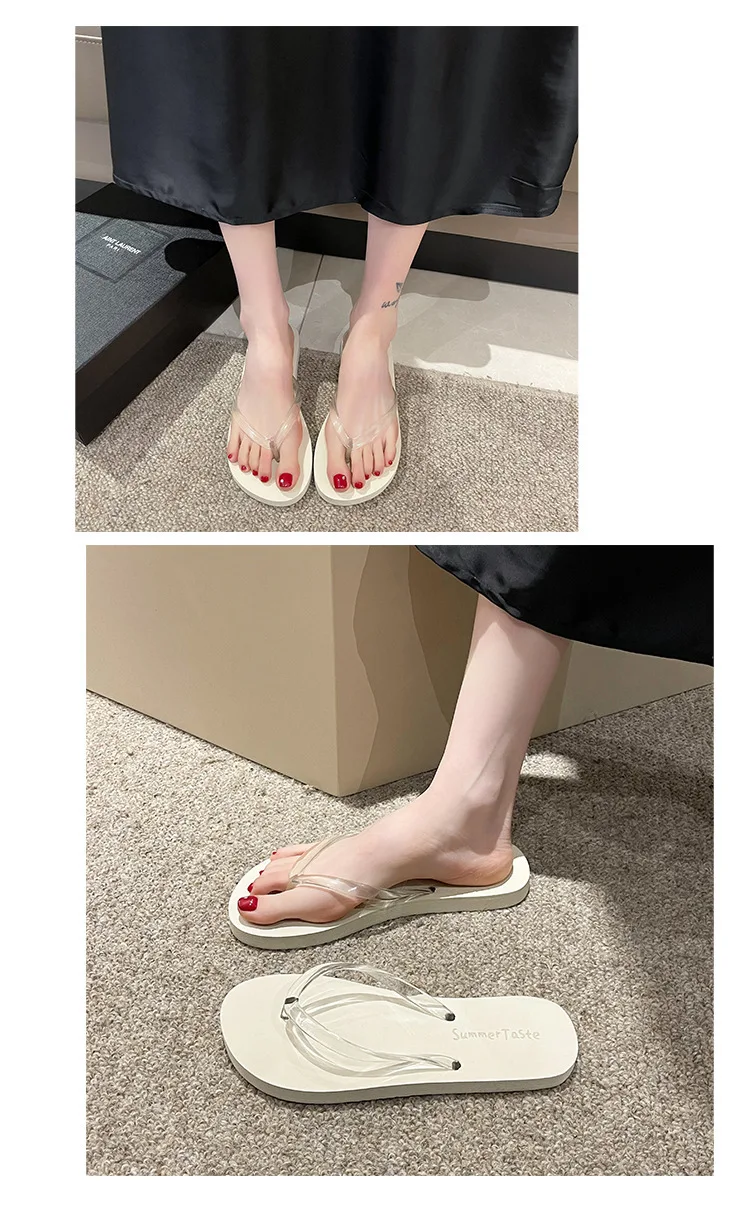 New style of flip flops for women's beach slippers, anti slip, fashionable seaside style, clip on, anti slip sandals