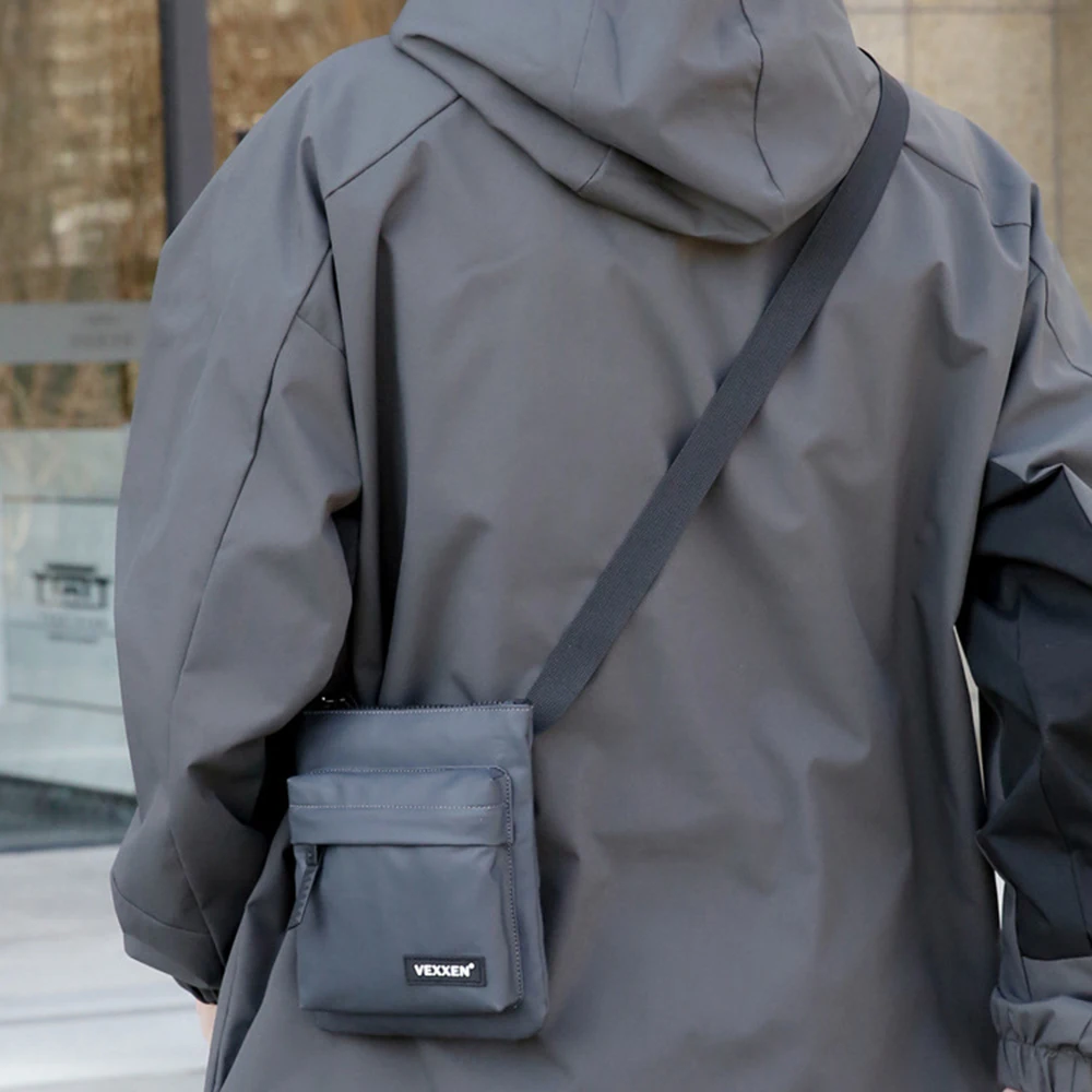 Multifunctional Crossbody Phone Pouch Handheld Korean Style Male Square Bag Street Style Waterproof Messenger Sling Bags Outdoor