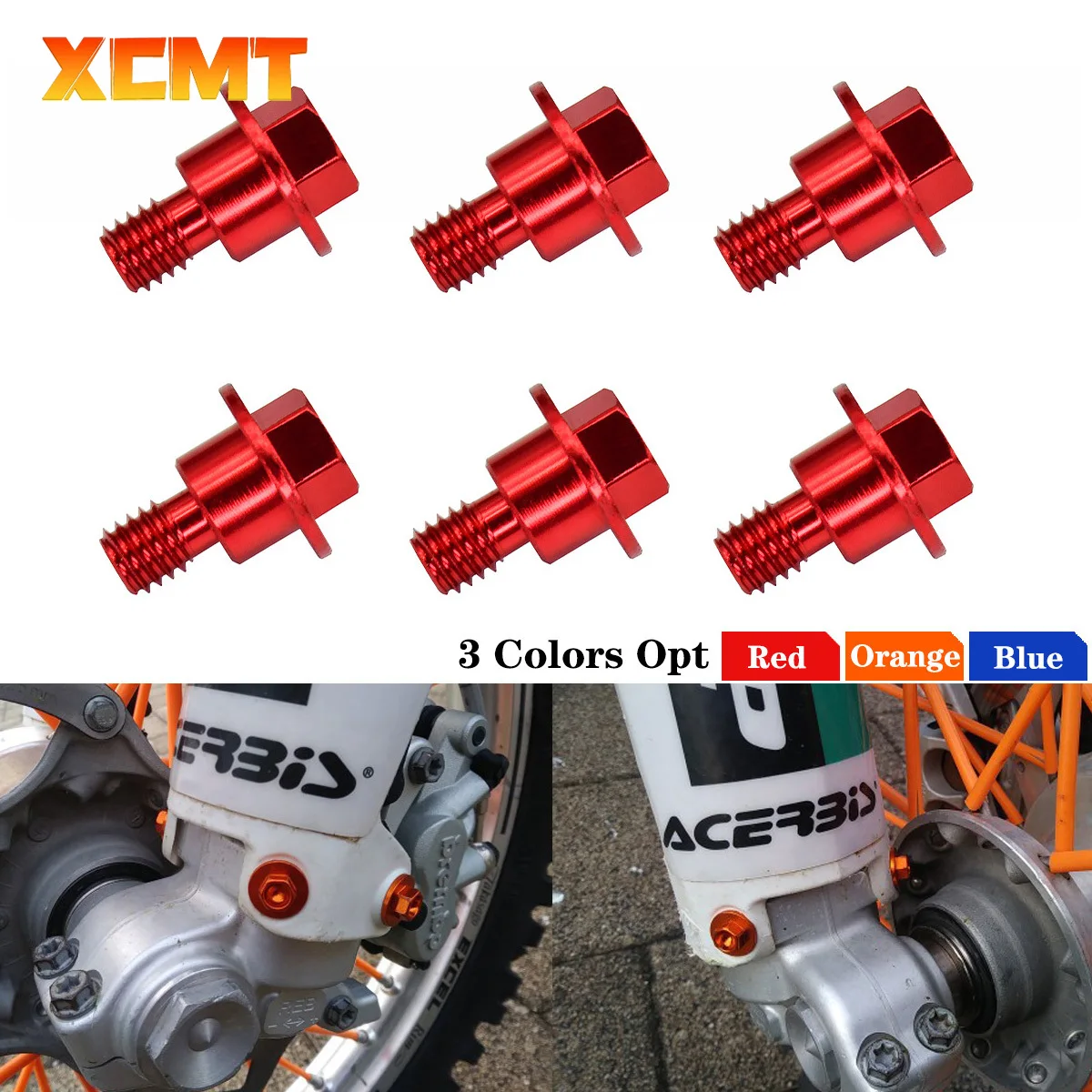 

XCMT M6*12 Front Fork Guard Bolt Screw For KTM EXC EXCF SX SXF XC XCF XCW XCFW 125 150 250 300 350 400 450 500 530 2000-2023