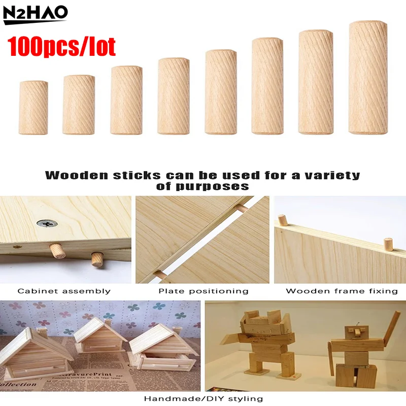 

круглые деревянные дюбели 6*40 мм 8*40 мм 10*40 мм 10*40 мм ящик шкафа круглые рифленые DIY деревообработка для дюбелей дрель