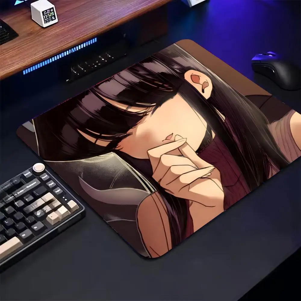 17komi san wa komyushou Mouse Pad Cartoon rubber Small mouse pad desktop computer office keyboard e-sports ROGs game