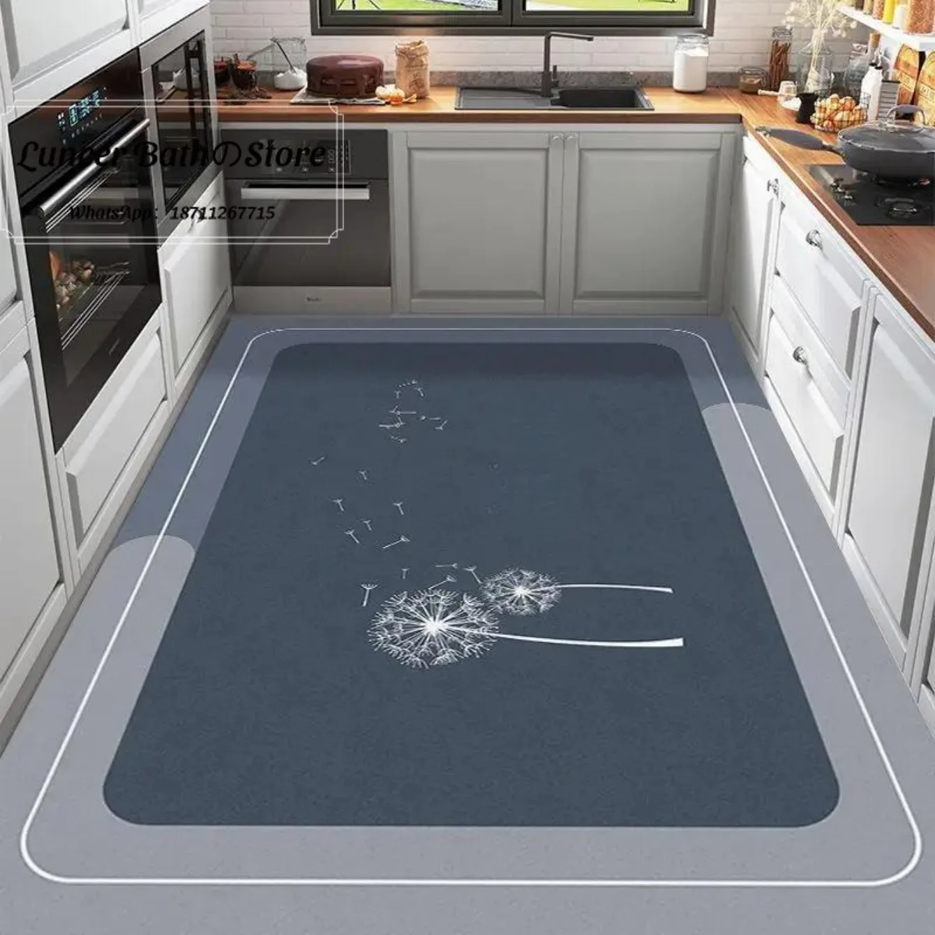 Home anti slip and anti fouling diatomaceous earth foot mat