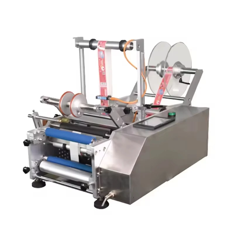 Hot Selling Self Adhesive Factory Discount Semi-automatic Glass Bottle And Jar Round Label Printer, Manual Plastic Bottle