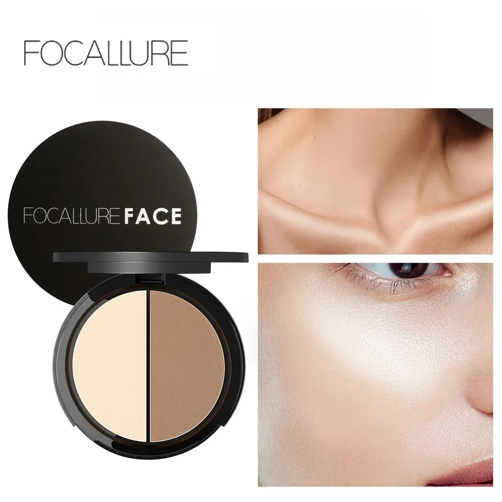 FOCALLURE Highlighter Contour Palette Illuminator Makeup 3D Bronzer Matte Contour Powder Highgloss Palette Cosmetics