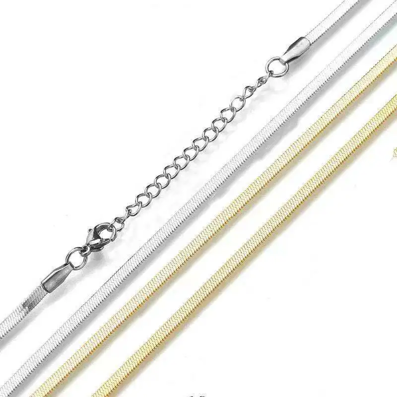 Hip-Hop-Schlangenkette für Männer und Frauen, Punk-Stil, 2 bis 3 mm, Edelstahl-Choker-Halskette, Vintage-Schmuckzubehör – Detail 4