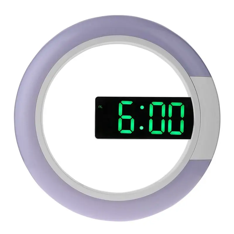 

M45K-1Set LED Digital Wall Clock Digital Display Temperature 7 Colors 3D Bedroom Living Room Decoration Plastic