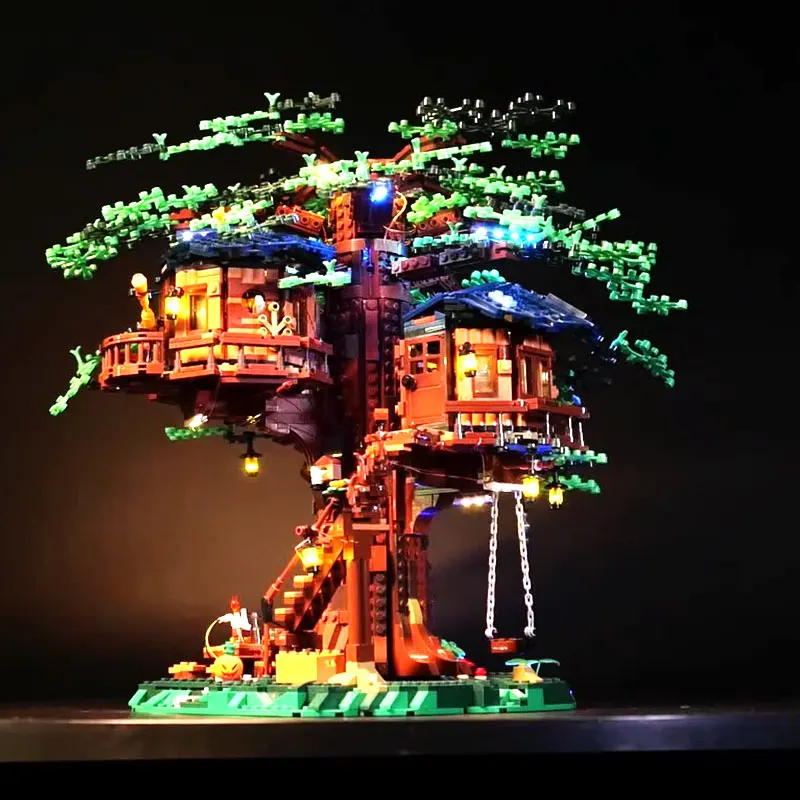 Kit de luz LED para LEGO 21318, casa en el árbol, lámpara de flor de alegre, regalo DIY (no incluye bloques de construcción, Kits de ladrillos, juegos de modelos)