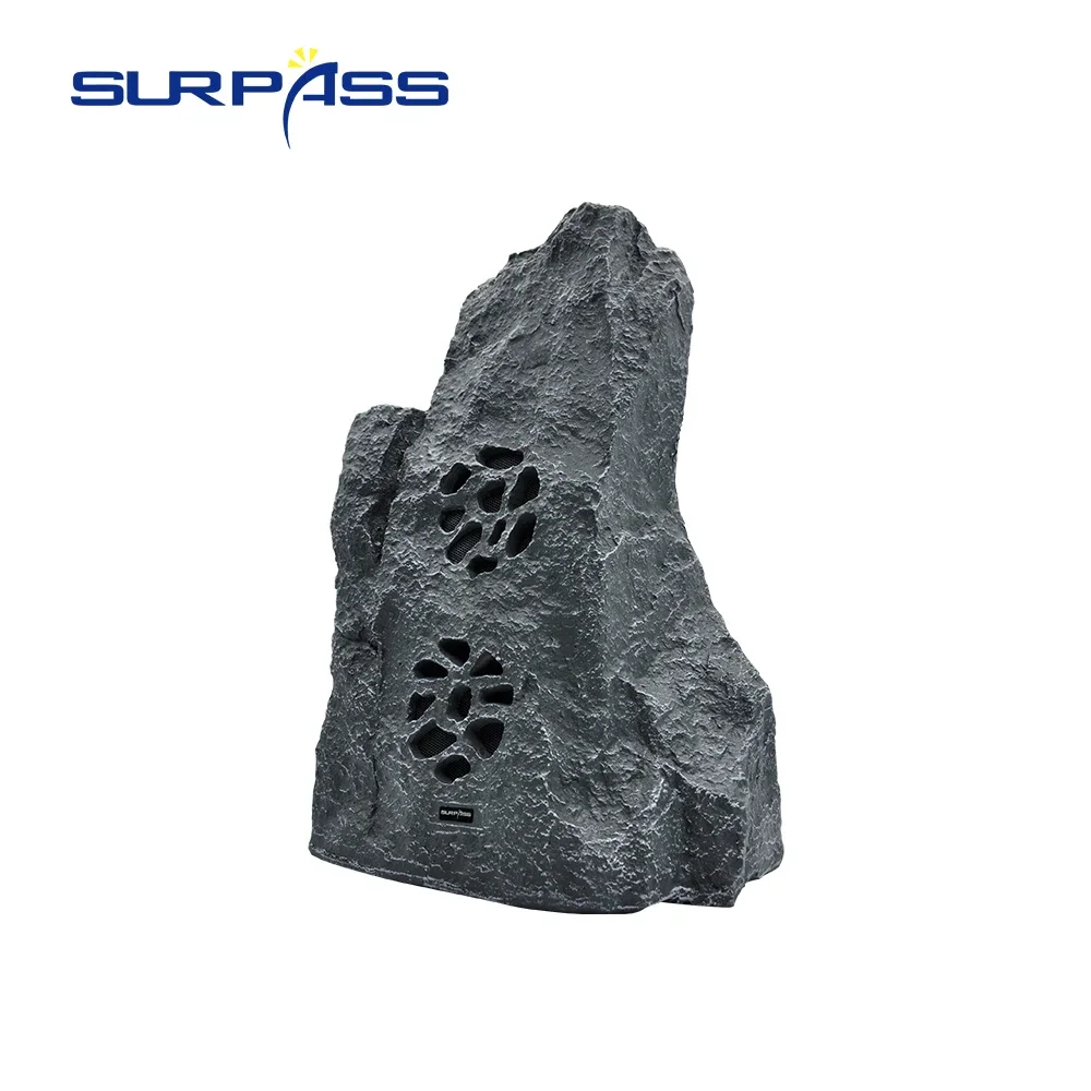 5'' Coaxial Garden Speakers Big Power Grey IP44 Waterproof Fiber Glass Outdoor Speaker Suitable for Public Park Home Decorations