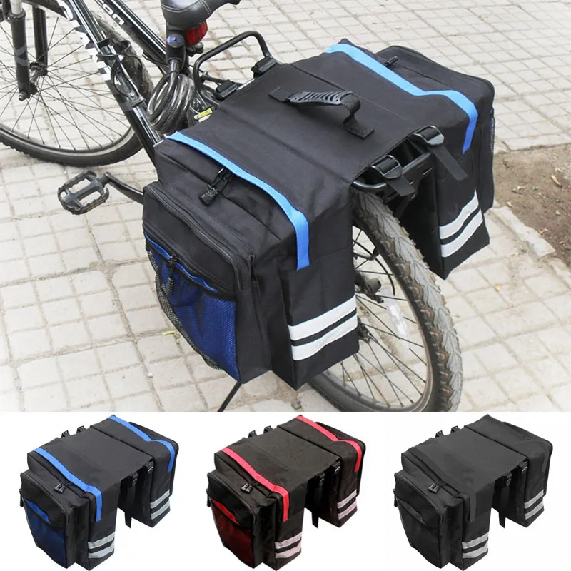 

Вместительная двусторонняя сумка-багажник для велосипеда MTB с прочной дорожной сумкой для велопоездок, поездок на работу и туристических велопутешествий