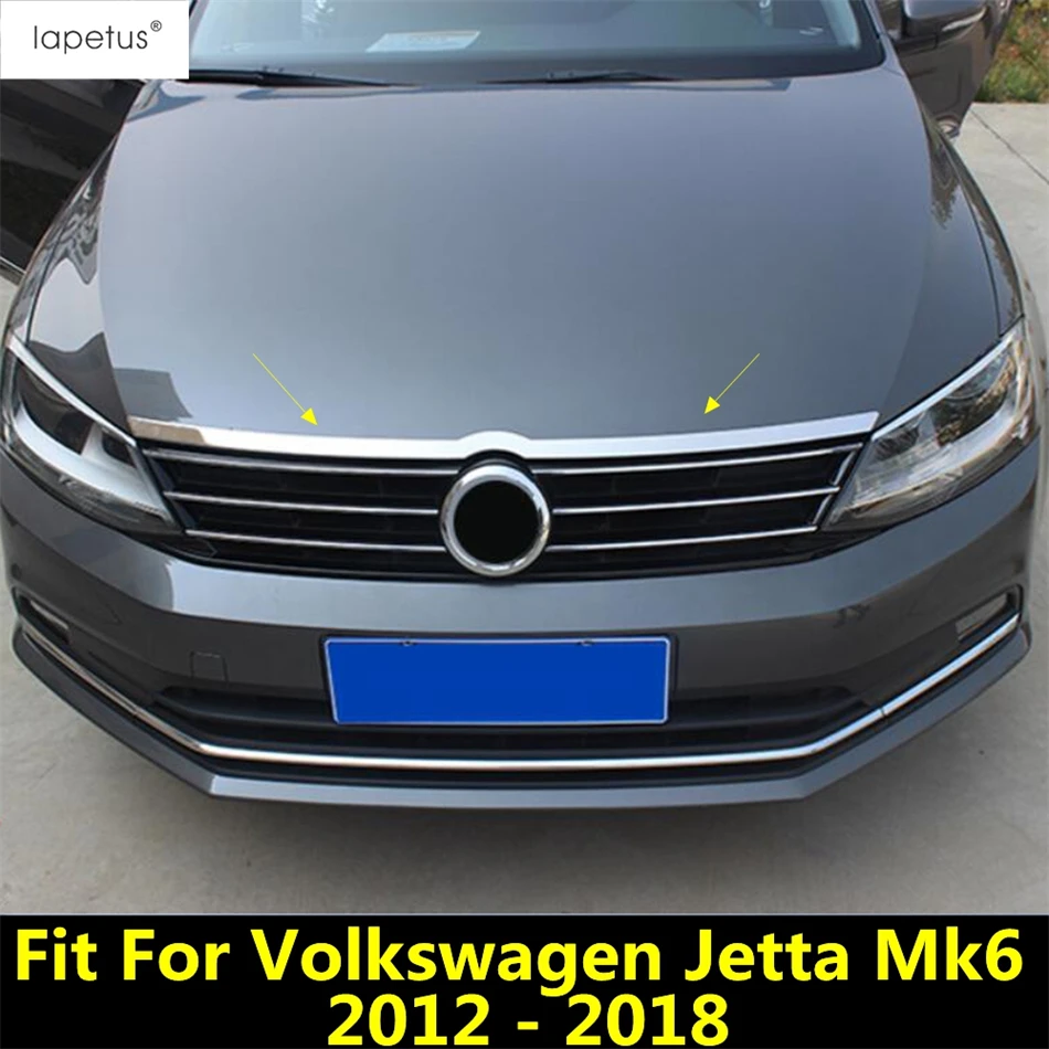 

Front Hood Grille Strip Decoration Sequins Cover Trim For Volkswagen Jetta Mk6 2012 - 2018 Stainless Steel Accessories Exterior
