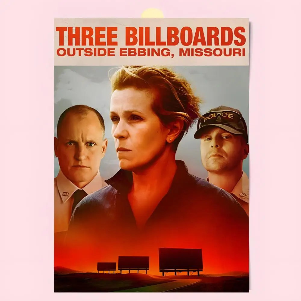 Film T-Three Billboards Outside Ebbing Missouri Poster Fashion Art Removable Wall Poster Home Accent for Bedroom & Dorm