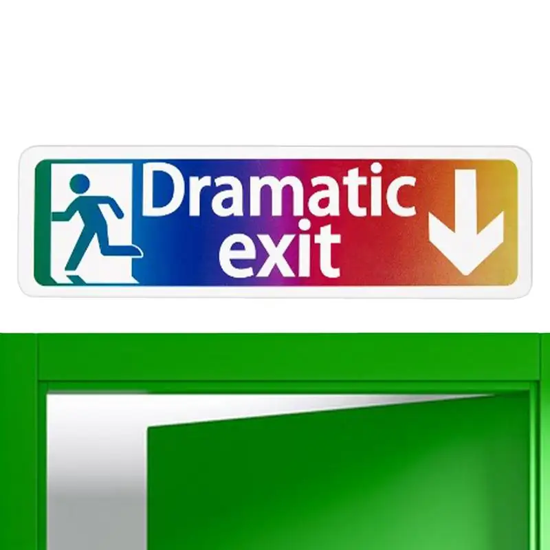 New Dramatic Exit Sign Door Topper Colorful Soliciting Sign Wall Decoration Room Decoration Wall Sign For Home Living Room