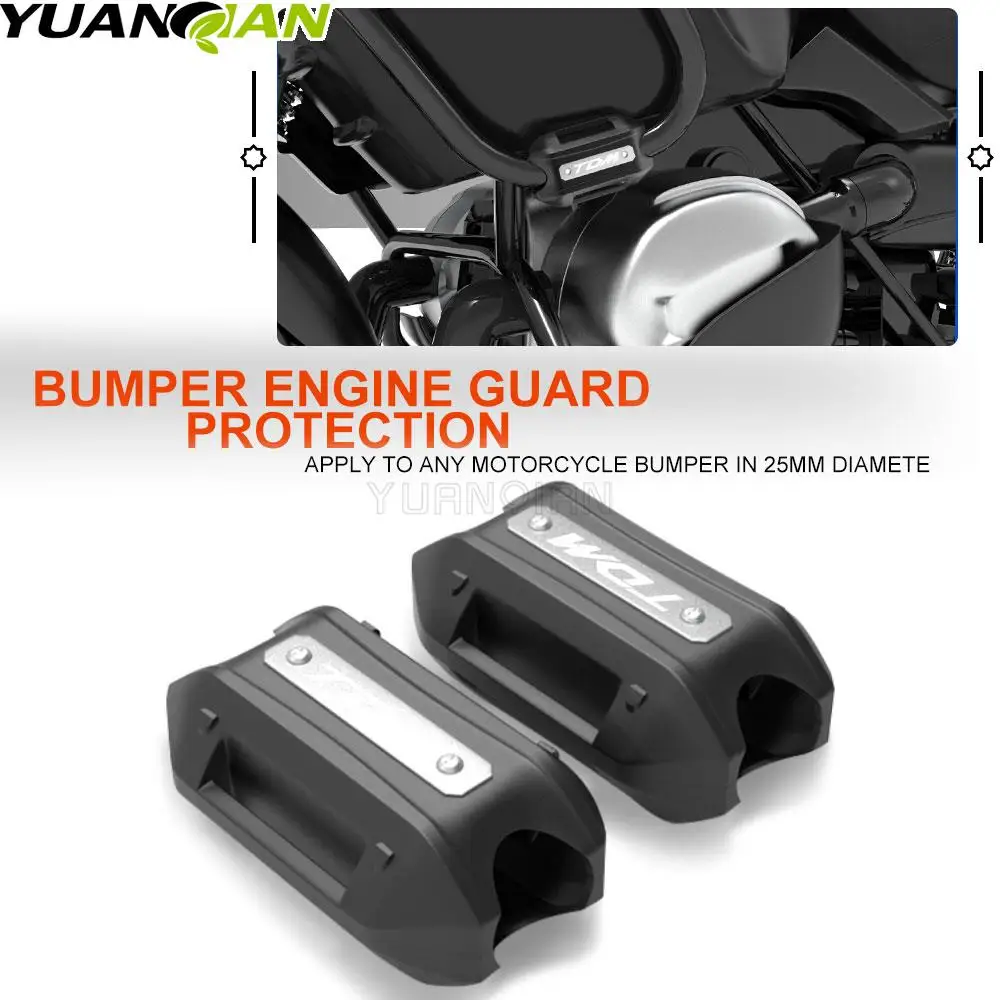 For Yamaha TDM850 TDM900 tdm 850 900 1991-2020 2021 Motorcycle 25MM Engine Crash bar Protection bluemper Decorative Guared