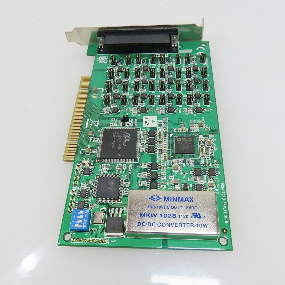 Advantech 데이터 캡처 카드용 PCI-1724U REV.A1, 14 비트, 32 채널 절연 아날로그 출력 카드