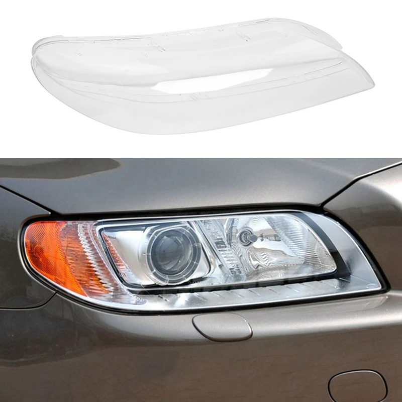 1Pair Left&Right Car Headlight Lens Cover For Volvo S80 S80L 2008-2015 Front Headlamp Lampshade Lamp Shell Cover Clear