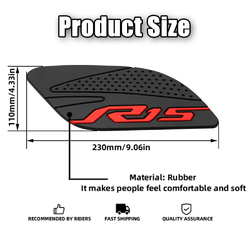 BDJ YZF R15V3 Motorcycle Side Fuel Tank Pad Sticker Anti Slip Grip Protector Decal For Yamaha YZFR15 YZF-R15 2015-2018 2017