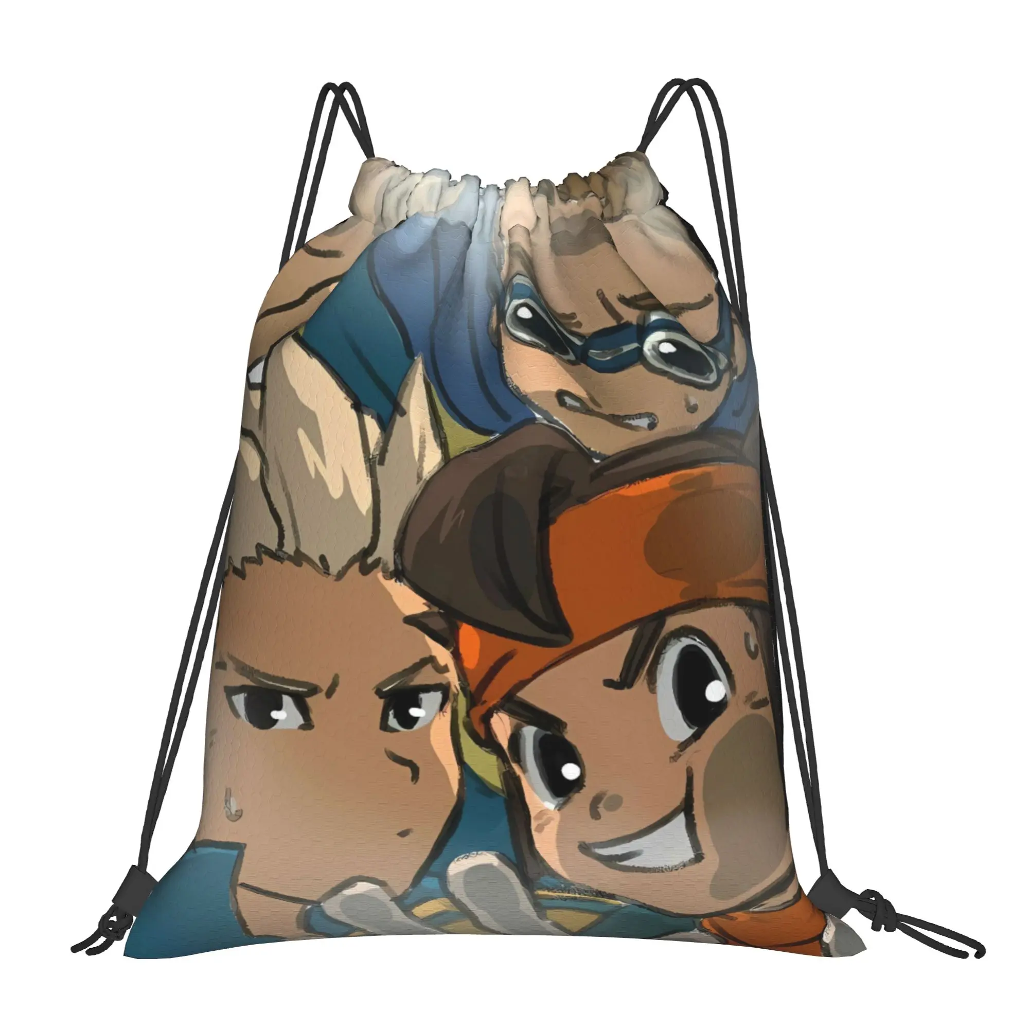 Anime Axel Blaze Inazuma Eleven Drawstring Bag  Waterproof Minimalist Backpack Sports Camping Sackpack String Bags For Men