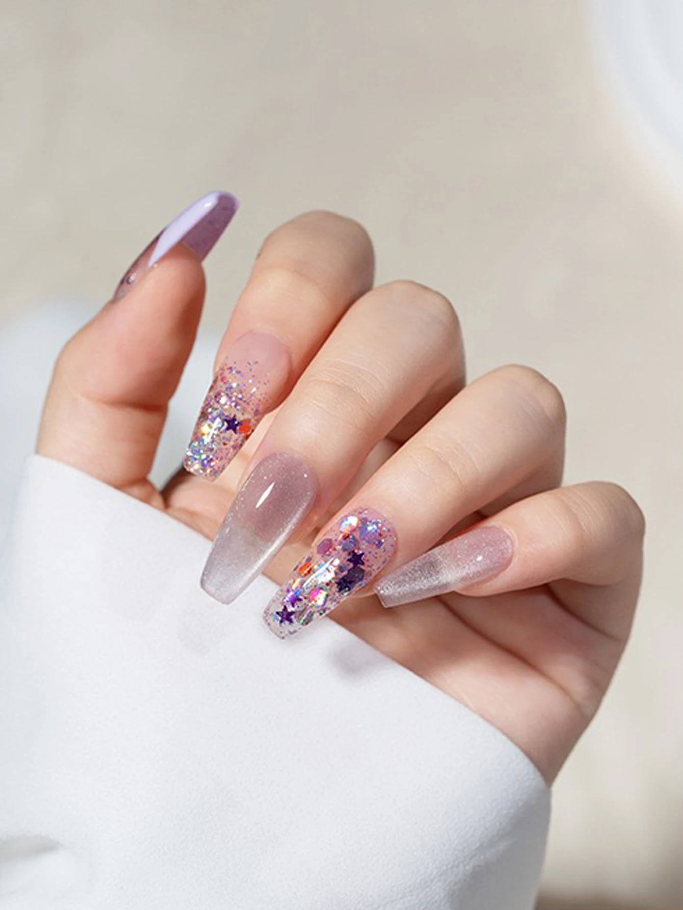 1/12 SZT. 2025 Nowy Salon Paznokci Kolorowe Brokatowe Cekiny Brokatowe Chmury Brokat Kruszone Diamenty Długotrwały Lakier Hybrydowy do Paznokci