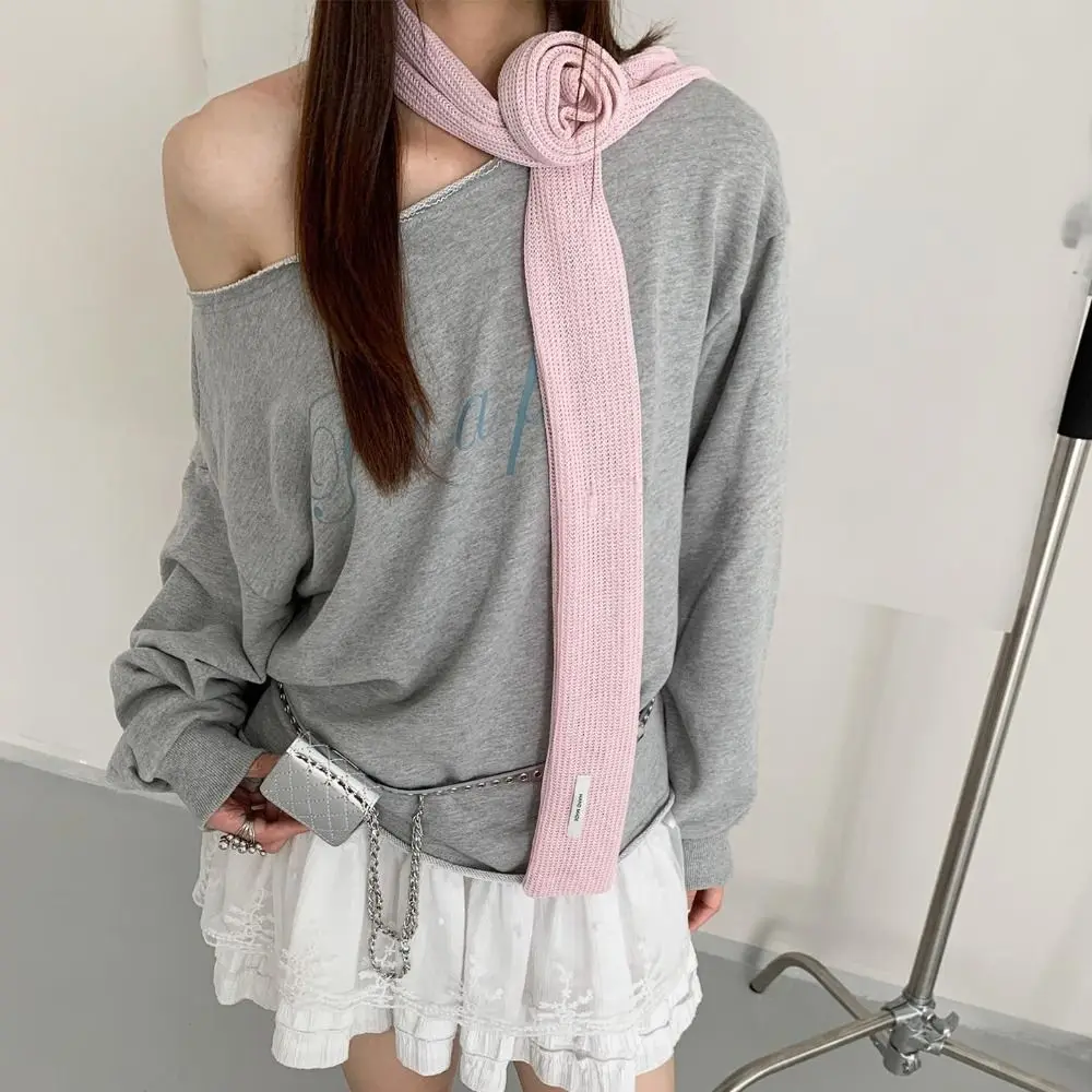 

Галстук, длинный шарф, шейный платок, украшение, накидка, шарфы с цветком розы, аксессуары для шарфов, аксессуары для одежды