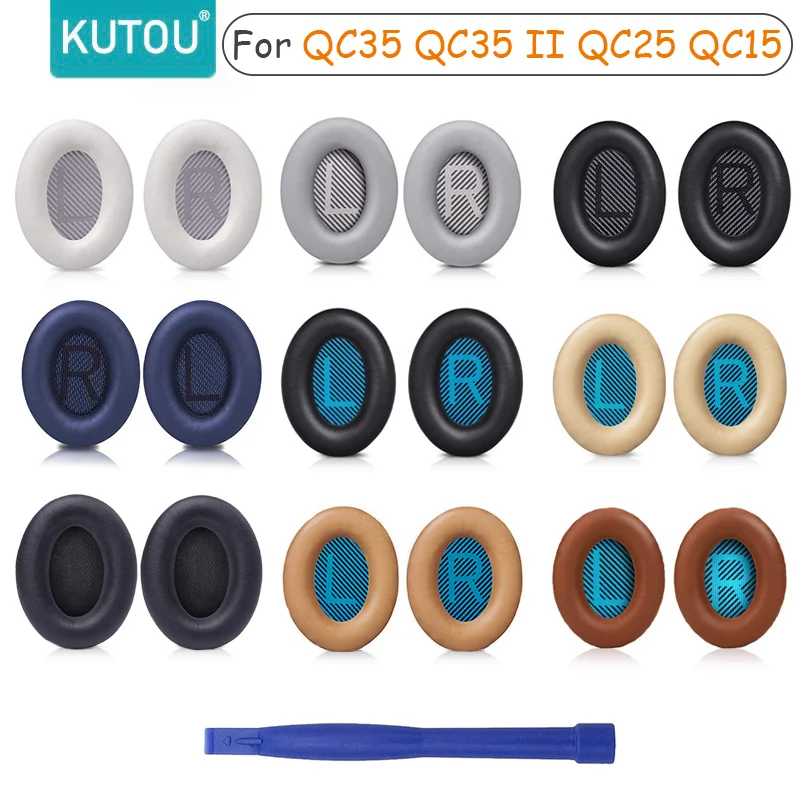 KUTOU交換用イヤーパッドBOSEQC35QC25 QC15 QC35iiSoundTrueヘッドフォンフォームイヤークッションカバー修理部品用イヤーパッド