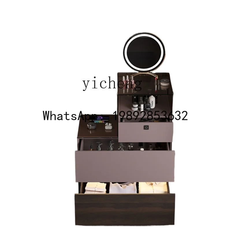 

GZLight Luxury Bedside Table Dresser Integrated High-Grade Bedroom Small Dresser Storage Cabinet