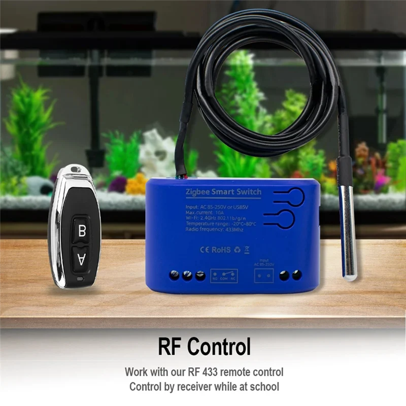 CEA 1 Gang Smart Switch Interruptor de temperatura inteligente Interruptor inteligente com sensor de temperatura