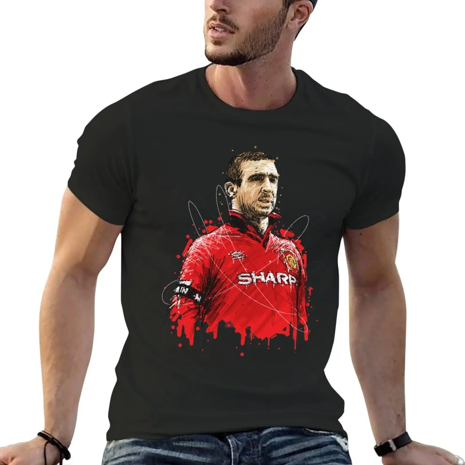 Eric Cantona T-Shirt man clothes customizeds mens t shirt graphic