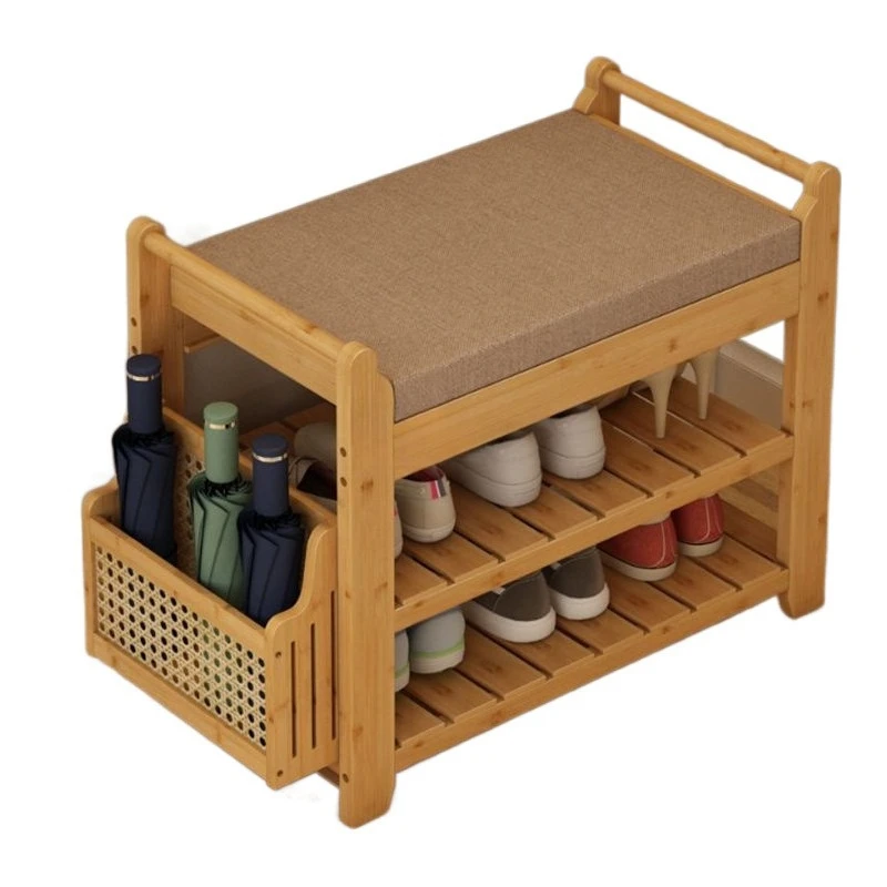 Advanced sense shoe stool Non-solid wood stool integrated Entry door shoe change stool Household seated shoe cabinet