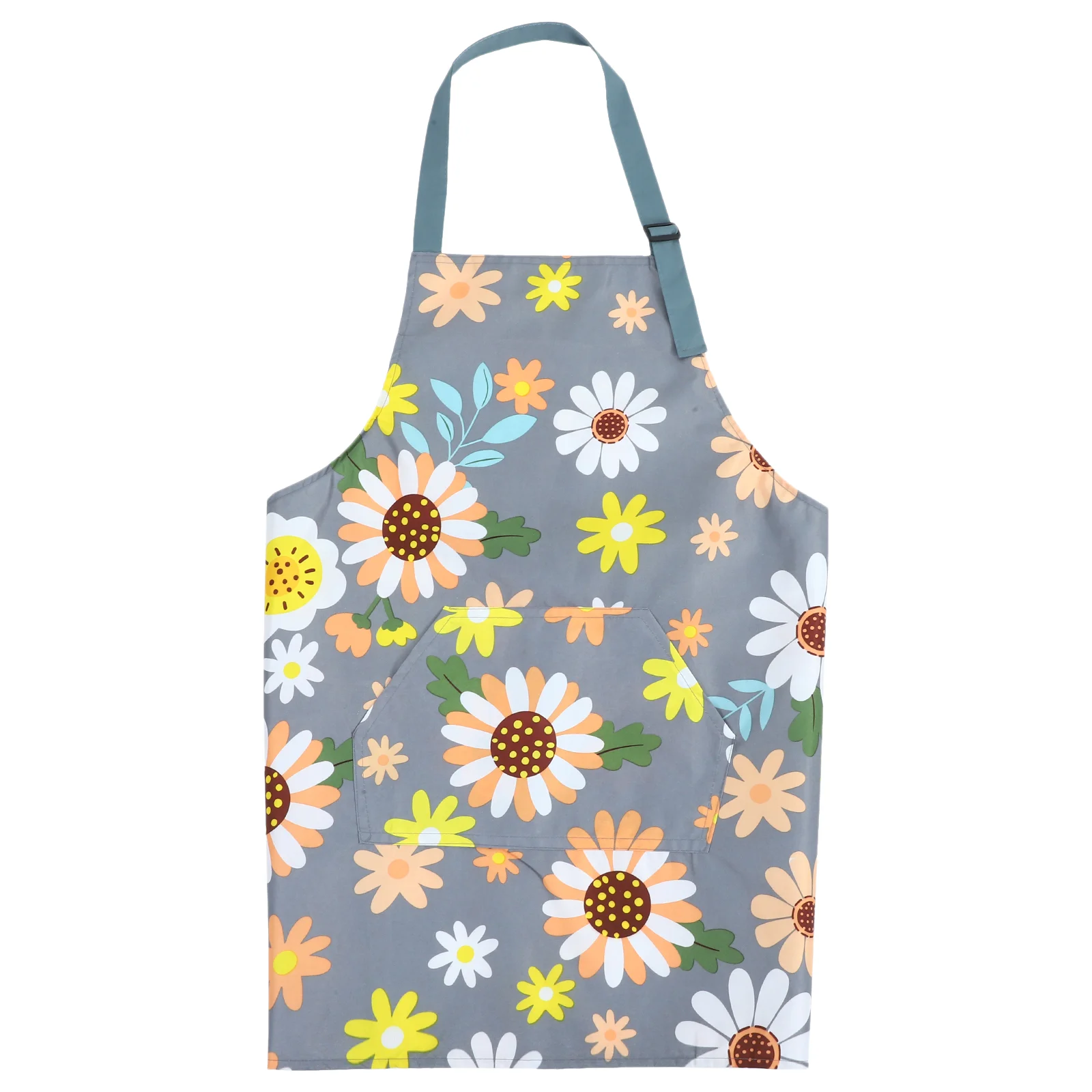 

Waterproof Apron Floral Dropshipping Hanging Neck Cute Aprons for Women with Pockets Polyester Vintage Women's