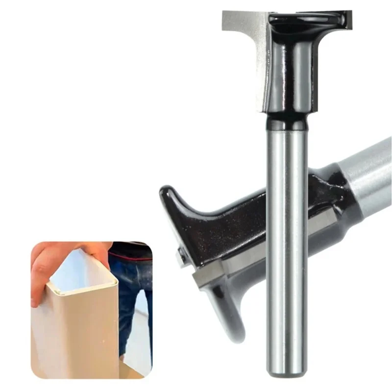 1pc 1/4 Arc Bending Router Bit Wood Veneer Crystal Plate Curved Bending Woodworking T-half Round Flat Slotted Milling Cutter