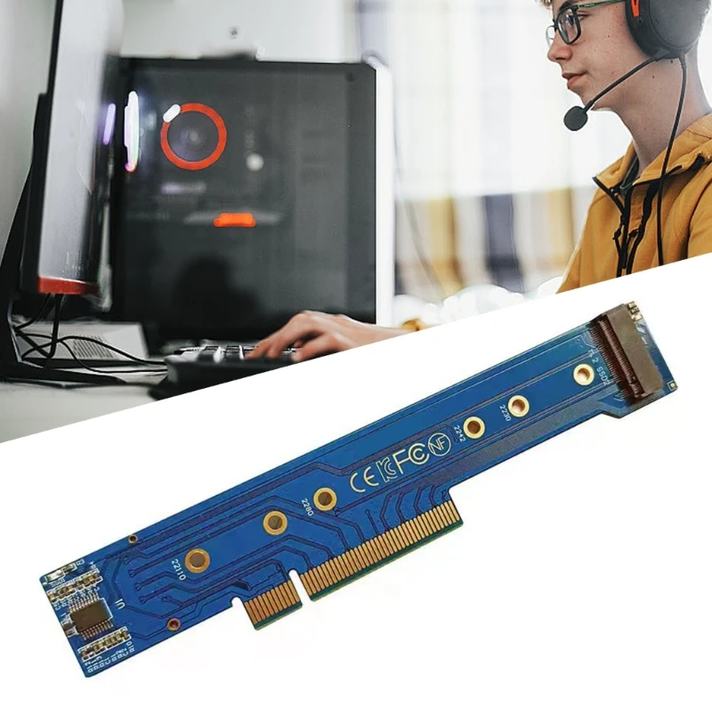 PCIe อะแดปเตอร์การ์ด PCIe3.0 4.0x8 สำหรับ 1U แชสซี 2 NVMe M.2 NGFF SSD อะแดปเตอร์
