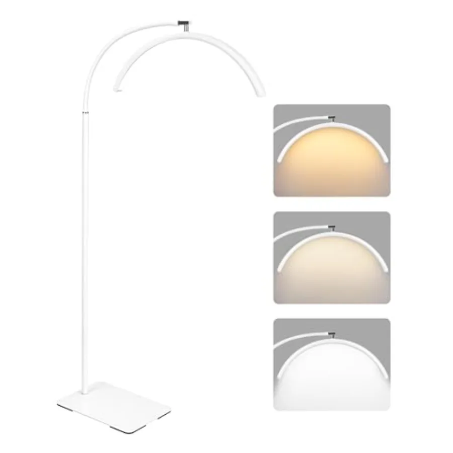 

Half Moon Lash Light for Eyelash Extensions and Estheticians, Dimmable LED Lash Lamp with Flexible Gooseneck, Shadow-Free Moon