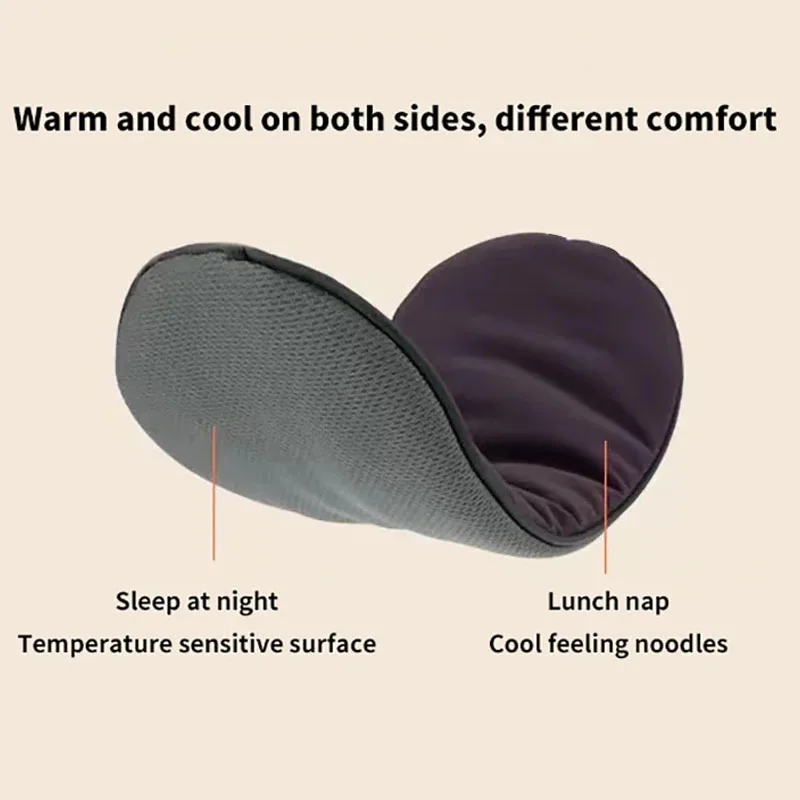 Sleep Light Blocking Eye Mask and Gel Cold Ice Pack Double-Sided Ice Silk Warm Cool Sleep Eye Mask for Travel Sleeping